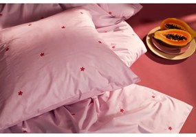 Set copripiumino e federa rosa in percalle di cotone per letto singolo 140x200 cm Daisy – JUNA