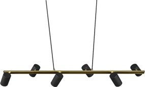 Trio - Lampadario a sospensione con cavo MARLEY 6xGU10/35W/230V nero/oro