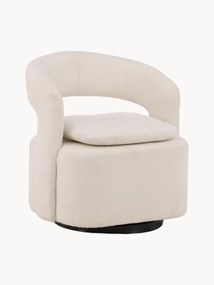 Poltrona lounge in bouclé con funzione girevole Laurel