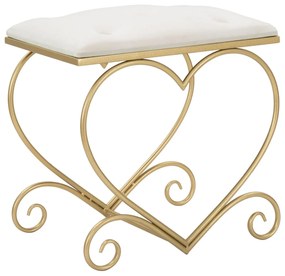 Sgabello Heart Eleganza Crema 50x37,5x51,5 cm