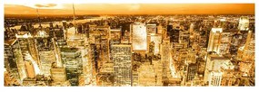 Stampa su tela New York illuminata seppia, multicolore 160 x 60 cm