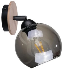 Faretto da parete UNO WOOD 1xE27/60W/230V nero/marrone