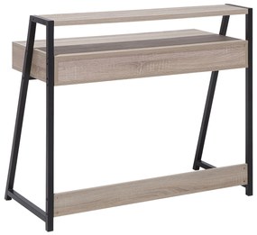 Set di mobili da ufficio legno chiaro e nero FOSTER/CALVIN Beliani