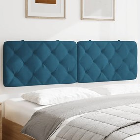 Cuscino Testiera Blu 180 Cm İn Velluto /