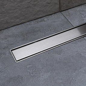 Canalina Di Scarico a Pavimento Piastrellabile 85 Cm Karag "Primo Compact Line" Cromo Lucido