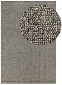 benuta Pure Tappeto di lana Imke Grigio 120x170 cm - Tappeto fibra naturale