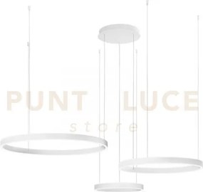Lampadario a sospensione led akrobat 3 cerchi bianca 180w 20620lm c...