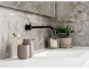 Tazza in cemento beige per spazzolini da denti Time - Zone