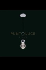 Lampada a sospensione brillante, cromo, led 5w, lumen 425, 3000k, l...