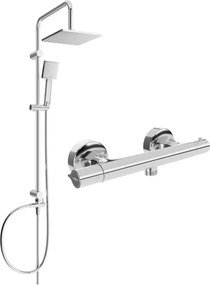 Mexen Tord set doccia a parete con soffione e miscelatore termostatico Slim, cromo - 77105200-00