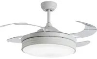 SULION SULION 072150 Bianco Ventilatore da soffitto con pale a scomparsa e luce led e telecomando