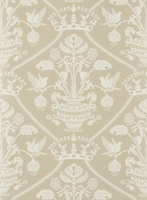 Sanderson Carta da parati Highgrove Damask - Gritstone