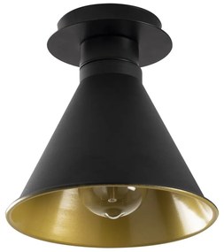 Lampada da soffitto in nero e oro con paralume in metallo ø 20 cm Berceste - Opviq lights