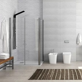 Box doccia 70x70 angolare apertura saloon KS2800-SSN - KAMALU