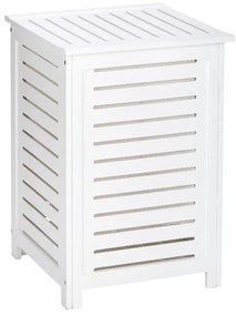 Cesto portabiancheria in legno bianco 56 l Oslo - Wenko