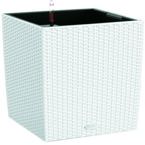 Vaso per piante e fiori Cubico Cottage LECHUZA in polipropilene bianco H 50 cm L 50 x P 50 cm