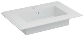 Lavabo a incasso rettangolare Bellagio L 71 x H 2 x P 46 cm in ceramica bianco