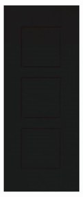 Pannello per porta d'ingresso P012 pellicolato pvc nero L 92  x H 210.5 cm, Sp 6 mm apertura reversibile