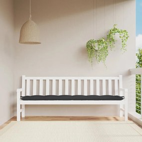 Cuscino Per Panca Nero 200x50x7 Cm İn Tessuto Oxford /
