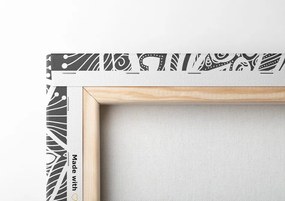 Quadro su tela – Mandala armonia in bianco e nero