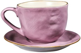 Novità home set tazze cappuccino rosa mediterraneo