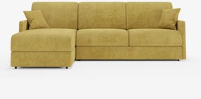 Tommy Divano Letto con penisola contenitore - design minimal e sfoderabile in tessuto smacchiabile simil cotone T33