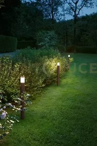 Sigaro paletto in alluminio corten opaco 1 luce attacco e27 ip54 h....