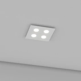 Plafoniera Moderna Area Metallo Bianco 4 Luci Gx53
