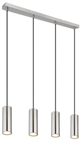 Globo 57911-4H - Lampadario a sospensione con filo ROBBY 4xGU10/35W/230V cromo opaco