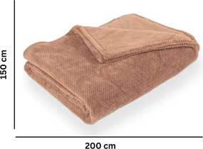 Coperta marrone in micropile 150x200 cm Pippa – Tiseco Home Studio