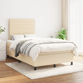 Giroletto A Molle Con Materasso Crema 120x200 Cm İn Tessuto /