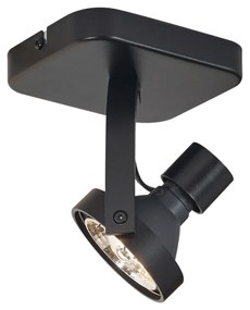 Faretto da soffitto di design nero GU10 70mm orientabile e inclinabile - Vo