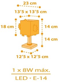 Dalber 64641 - Lampada per bambini LITTLE CHICKEN 1xE14/8W/230V