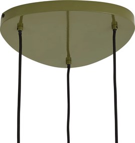 Lampada a sospensione retrò verde con paralume in metallo a 6 luci - Macaron