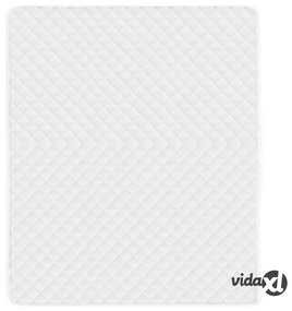 vidaXL Coprimaterasso Trapuntato Bianco 180x200 cm Pesante