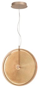 Lampada a sospensione LED JOKEY in metallo e vetro decorato AMBRA 45 cm