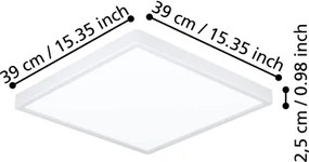 Eglo 901314-LED Plafoniera FUEVA LED/17,5W/230V 2700/4000/6500K 39x39 cm bianco