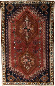 Shiraz Tappeto 110x180 Rosso (Iran) Annodato A Mano