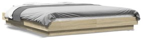 Giroletto Luci Led Rovere Sonoma 160x200 Cm Legno Multistrato /