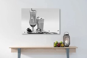 Quadro su tela – Frullato al latte in bianco e nero