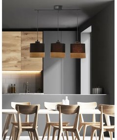 Lampadario a sospensione con filo PORTO 3xE27/60W/230V nero/marrone