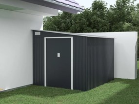 Casetta da giardino Metallo addossabile in Acciaio galvanizzato Antracite 4,97 m² - DAUSTIN