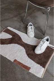 Tappeto in cotone lavabile bianco e marrone 50x80 cm Figura - Mette Ditmer Denmark