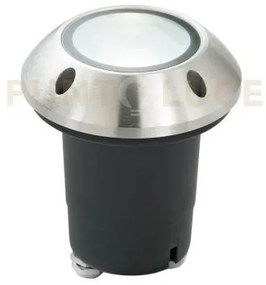 Faro carrabile hummer in acciaio inox argento 1xgu10 10,5x10,5x14,4...