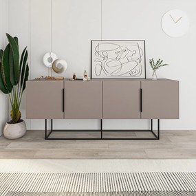 Cassettiera bassa grigio-beige 200x80 cm Titan - Marckeric