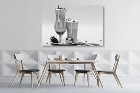 Quadro su tela – Frullato al latte in bianco e nero