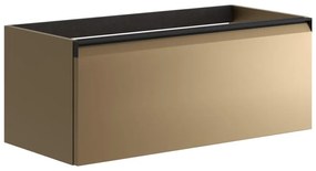 Mobile da bagno sotto lavabo Fusion giallo L 99.5 x H 40 x P 45.5 cm 1 cassetto, lavabo non incluso