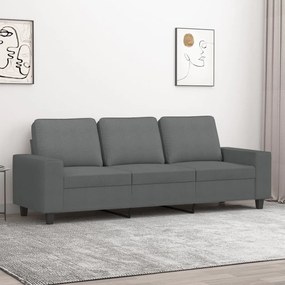 Divano A 3 Posti Grigio Chiaro 180 Cm İn Tessuto /