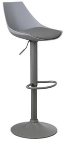 Sgabelli da bar grigi ad altezza regolabile in similpelle in set di 2 (altezza seduta 56,5 cm) - Casa Selección