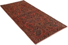 Antik Medaglione Floreale Rosso Ruggine Blu Scuro 92x200 Cm